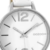 Oozoo C9480 moteriškas laikrodis su odiniu dirželiu, 38 mm, baltas, baltas - C9480, dirželis.