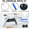 Opvyaeu 2 x atsarginiai juodi nykščių valdikliai, skirti Ps5 / Ps4 valdikliui, keičiami analoginiai nykščių valdiklių dangteliai, skirti Ps5 mygtukų priedams, skirti Ps4 Pro Slim valdikliui