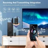 Oqimax Bluetooth adapteris Aux, 2-in-1 Bluetooth 5.3 siųstuvas-imtuvas su mažu vėlavimu, 3,5 mm Aux lizdo garso siųstuvas-imtuvas ausinėms, garsiakalbiams, stereo sistemai, automobiliui, televizoriui, nešiojamam kompiuteriui, lėktuvui