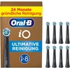 Oral-b Io Ultimate Cleaning elektrinių dantų šepetėlių galvutės, 8 vnt., skirtos nepriekaištingam dantų valymui, originalus dantų šepetėlio priedas Oral-b dantų šepetėliams, pašto dėžutės pakuotė, juodos spalvos