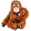 Orange Toys Uni-toys Oranžinio Beždžionės Pliušinis Žaislas Su Kūdikiu, 28 cm