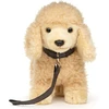 Orange Toys Uni-toys - pudelis abrikosinis, stovintis (su pavadėliu) - 30 cm (ilgis) - pliušinis šuo - pliušinis žaislas, minkštas žaislas