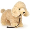 Orange Toys Uni-toys - pudelis abrikosinis, stovintis (su pavadėliu) - 30 cm (ilgis) - pliušinis šuo - pliušinis žaislas, minkštas žaislas