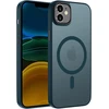 Orda magnetinis dėklas, skirtas iphone 11 6.1 colio, suderinamas su magsafe, permatomas matinis galinis dangtelis, plonas, atsparus smūgiams, apsauginis, mėlynas