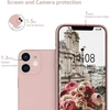 Orda silikoninis dėklas, skirtas iphone 12 mini, itin plonas su mikropluoštu, atsparus įbrėžimams, visapusiškai apsaugantis dėklas, skirtas iphone 12 mini 5.4 colio, rožinis