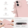 Orda silikoninis dėklas, skirtas iphone 12 mini, itin plonas su mikropluoštu, atsparus įbrėžimams, visapusiškai apsaugantis dėklas, skirtas iphone 12 mini 5.4 colio, rožinis