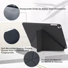 Origami dėklas, skirtas Ipad 9.7 colių 6-os kartos 2018 ir 5-os kartos 2017, taip pat skirtas Ipad 9.7 colių Air 1-os kartos 2013 ir Air 2-os kartos 2014, 5-in-1 įvairūs žiūrėjimo kampai, švelnus silikoninis dėklas, minkštas tpu galinis dangtelis - juodas