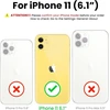 Ornarto dėklas, suderinamas su iphone 11, su 2 x ekrano apsaugomis skysto silikono gelio gumos dėklas [kvadratinis kraštas] [visapusiška apsauga] smūgiams atsparus mobiliojo telefono dėklas, skirtas iphone 11 rožių pudros