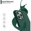 Ornarto silikoninis dėklas, suderinamas su iphone 13 pro 6.1, itin plonas, pilnos apsaugos skysto silikono telefono dėklas, skirtas iphone 13 pro (2021) 6.1 colio, alyvuogių žalias