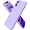 Ornarto silikoninis dėklas, suderinamas su iphone 12 mini, itin plonas, pilnos apsaugos skysto silikono telefono dėklas, skirtas iphone 12 mini (2020) 5.4 colio, šviesiai violetinės spalvos