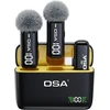 Osa atvartinis mikrofonas telefonui su įkrovimo dėklu ir siųstuvu, skaitmeninis ekranas, 2 vnt. rinkinys, skirtas Usb C telefonui, įrašymui, profesionaliam vaizdo įrašymui, atlapinis mikrofonas