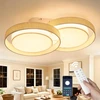 Otren led lubinis šviestuvas svetainei: 57 cm boho stiliaus lubinis šviestuvas led pritemdomas su rotango gaubtu, modernus lubinis apšvietimas su nuotoliniu valdymu ir programėle miegamajam, valgomajam, 48 w
