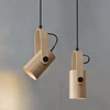 Ouglres pakabinamas šviestuvas, 1 lemputės medinis, prožektoriaus pakabinamas šviestuvas reguliuojamu šviesos kampu, reguliuojamo aukščio pakabinamas šviestuvas, modernus pakabinamas šviestuvas gu10 5 w valgomojo stalui, miegamajam, svetainei, barui (be l
