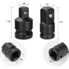 Oumuik Socket adapteris, įskaitant 3/8 į 1/2, 1/4 į 3/8, 3/8 į 1/4, 1/2 į 3/8 colio smūginio veržliarakčio adapterį, kampinį adapterio lizdo veržliarakčio adapterį