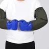 Outaliz Pirštinės tvenkiniui valyti, 74 cm ilgio saugos pirštinės, guminės ilgos pirštinės, Pu vandeniui atsparios pirštinės, skirtos smėliavimui, tvenkinio priežiūros pirštinės, darbo pirštinės (mėlynos)