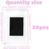 Outtshop 20 mini nuotraukų rėmelių rinkinys, maži nuotraukų rėmeliai nuotraukoms 7 x 4,5 cm, maži nuotraukų rėmeliai su magnetais, skaidrus akrilinis nuotraukų rėmelis, magnetinės dovanos šeimai ir draugams