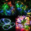Ovker saulės virvės girlianda, 100 Led saulės kalėdinės lemputės, lauko sodo žarnos girlianda, 8 režimai, atspari vandeniui, kalėdinė dekoracija sodui, vidui, laukui, vestuvėms (įvairiaspalvė)