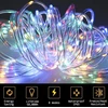 Ovker saulės virvės girlianda, 100 Led saulės kalėdinės lemputės, lauko sodo žarnos girlianda, 8 režimai, atspari vandeniui, kalėdinė dekoracija sodui, vidui, laukui, vestuvėms (įvairiaspalvė)
