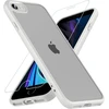 Owkey dėklas, skirtas iphone se 2020/iphone se 2022 (iphone se 2/3), iphone 8/iphone 7 dėklas su [1 x 9h apsauginiu stiklu], apsauginis dėklas, silikoninis matinis plonas telefono dėklas, skirtas iphone 8/7/6s/6