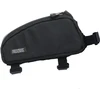 Pack2ride Toprock viršutinio rėmo krepšys - atsparus vandeniui patvarus cordura audinys, skirtas kasdieninei dviračių įrangai laikyti, rėmo krepšys, skirtas plento, žvyro dviračiams, juodas (1l)