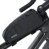 Pack2ride Toprock viršutinio rėmo krepšys - atsparus vandeniui patvarus cordura audinys, skirtas kasdieninei dviračių įrangai laikyti, rėmo krepšys, skirtas plento, žvyro dviračiams, juodas (1l)