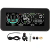 Padangų slėgio stebėjimo sistema Abs atspari aukštai temperatūrai gradientinis matuoklis Gps Hud ekranas su 2 išoriniais Tpms davikliais motociklams