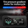 Padangų slėgio stebėjimo sistema Abs atspari aukštai temperatūrai gradientinis matuoklis Gps Hud ekranas su 2 išoriniais Tpms davikliais motociklams
