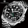 Pagrne Design vandeniui atsparus mechaninis automatinis laikrodis, stilingas rėmelis, nerūdijančio plieno apyrankė, vyriški laikrodžiai 40 mm