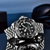 Pagrne Design vandeniui atsparus mechaninis automatinis laikrodis, stilingas rėmelis, nerūdijančio plieno apyrankė, vyriški laikrodžiai 40 mm