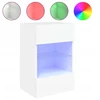 TV staliukas Pakabinama Tv spintelė Led Rgb 40x30x60,5 cm balta