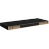 Pakabinamos lentynos, 2vnt., juodos, 60x23,5x3,8cm, MDF