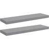 Pakabinamos lentynos, 2vnt., pilkos, 80x23,5x3,8cm, MDF