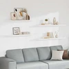 Pakabinamos lentynos, 4vnt., baltos, 120x23,5x3,8cm, MDF