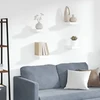 Pakabinamos lentynos, 4vnt., baltos, 23x23,5x3,8cm, MDF