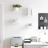 Pakabinamos lentynos, 4vnt., baltos, 23x23,5x3,8cm, MDF