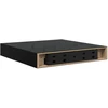 Pakabinamos lentynos, 4vnt., juodos, 23x23,5x3,8cm, MDF