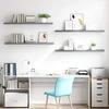 Pakabinamos lentynos, 4vnt., pilkos, 120x23,5x3,8cm, MDF
