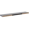 Pakabinamos lentynos, 4vnt., pilkos, 120x23,5x3,8cm, MDF