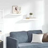 Pakabinamos sieninės lentynos, 2vnt., baltos, 50x23,5x3,8cm, MDF