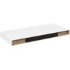 Pakabinamos sieninės lentynos, 2vnt., baltos, 50x23,5x3,8cm, MDF