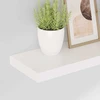 Pakabinamos sieninės lentynos, 2vnt., baltos, 50x23,5x3,8cm, MDF