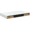 Pakabinamos sieninės lentynos, 4vnt., baltos, 40x23,5x3,8cm, MDF