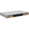 Pakabinamos sieninės lentynos, 4vnt., pilkos, 40x23,5x3,8cm, MDF