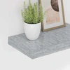 Pakabinamos sieninės lentynos, 4vnt., pilkos, 40x23,5x3,8cm, MDF