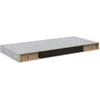 Pakabinamos sieninės lentynos, 4vnt., pilkos, 50x23,5x3,8cm, MDF