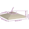 Pakait. pavėsinės uždangalas, 310g/m², žalios sp., 3x3m