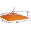 Pakaitinis pavėsinės uždangalas, oranžinis, 3x3m, 310g/m²