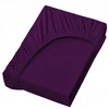 Paklodė su guma Luxury iš medvilnės satino 90x200cm violetinės spalvos