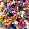 Pako Diy makrama mediniai spalvoti karoliukai 5, 8, 10 mm 300 vnt.