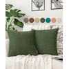 Pamuq velvetinis pagalvėlės užvalkalas 40 x 40, alyvuogių žalias, 2 vnt. rinkinys, 2 pagalvėlių užvalkalai su užtrauktuku dekoratyvinėms pagalvėlėms, dekoratyvinės pagalvės, sofos pagalvėlės, kušetės pagalvėlės, dekoratyvinis pagalvėlės užvalkalas miegama